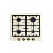 Plita Rustica Gaz, Incorporabila,4 Arzatoare, Studio Casa PG660 Avena POSITANO, Gratare fonta