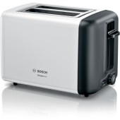 Prajitor de paine Bosch DesignLine TAT3P421, 2 felii, 970W, Alb/Gri