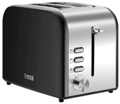 Prajitor de paine Teesa TSA3300, 850 W, 2 felii (Negru/Inox)