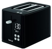 Prajitor de paine Tefal TT640810, 850 W, 7 niveluri de rumenire, ecran digital, 3 functii dedicate (Negru)