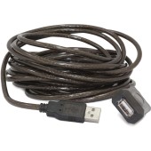 prelungitor, USB 2.0 (T) la USB 2.0 (M), 10m, activ (permite folosirea unui cablu USB lung), black