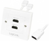 Priza LogiLink HDMI, 2 porturi mama