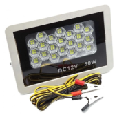 Proiector auto camping putere 50W cu clesti CaiCai 12V si 84 Led-uri Fagure