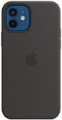 Protectie Spate Apple MHL73ZM/A pentru Apple iPhone 12, iPhone 12 Pro, Silicon (Negru)