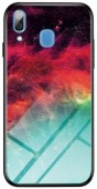 Protectie Spate Lemontti Glass Case Colorful Nebula EDA00077605A pentru Samsung Galaxy A30 (Multicolor)