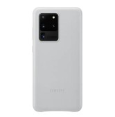 Protectie Spate Piele Samsung EF-VG988LSEGEU pentru Samsung Galaxy S20 Ultra (Argintiu)