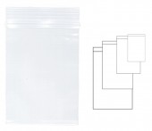 Pungi plastic cu fermoar pentru sigilare, 40 x 60 mm, 100 buc/set, KANGARO - transparente