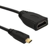 Qoltec Cabel Micro HDMI DM / HDMI AF v1.4 | 0,2m