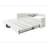 Raft extensibil DIGITUS DN-19-TRAY-2-450, instalare fixa, pana la 30 kg, metal, 2U (Alb)