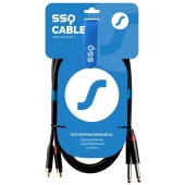 RCAJM2 SS-1428 2x RCA - 2x Jack Mono 6,3 mm 2 m Black