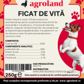 Recompense pentru caine, ficat de vita, 250 g
