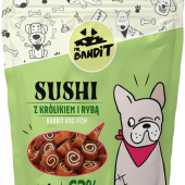 Recompense pentru caini Mr. Bandit SUSHI, iepure si peste, 80g