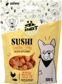 Recompense pentru caini Mr. Bandit SUSHI, pui si peste 80g