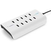 Rockstar 10-Port USB Charg. station, 120W B2B139vf