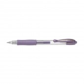 Roller cu gel Pilot G-2 culori metalice 0.7 mm cu click violet
