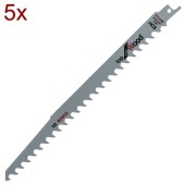 S 1542 K - Panza fierastrau sabie, HCS, 240 mm, 3 dinti/inch, dantura standard, 5 bucati, Se livreaza multiplu de 5, Pret/Bucata