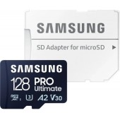 Samsung Memory Card microSDXC Samsung PRO Ultimate MB-MY128SA/WW 128GB, Class 10, UHS-I U3, V30, A2 + Adaptor SD