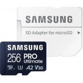 Samsung Memory Card microSDXC Samsung PRO Ultimate MB-MY256SA/WW 256GB, Class 10, UHS-I U3, V30, A2 + Adaptor SD