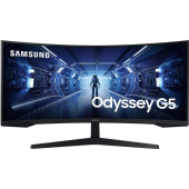 Samsung Monitor gaming curbat LED VA Samsung Odissey G5 34, UltraWide QHD, DisplayPort, 165Hz, Vesa, Negru