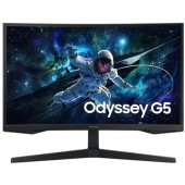 Samsung Monitor Gaming VA LED Samsung 27 LS27CG554EUXEN, QHD (2560 x 1440), HDMI, DisplayPort, Ecran curbat, 165 Hz, 1 ms, Negru