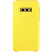 Samsung Protectie spate Leather Galben pentru Samsung Galaxy S10e