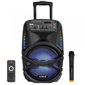 Samus Boxa Portabila Samus KARAOKE 8, Bluetooth, FM Radio, Intrare Aux/USB/TF Card Negru