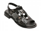 Sandale GRYXX negre, 3810101, din piele naturala lacuita