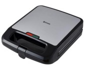 Sandwich-maker 2 in 1 Zokura, 4 Felii, 1400 W (Negru/Argintiu)