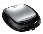 Sandwich-maker Tefal Snack Time 3in1 SW342D38, 700W (Inox/Negru)