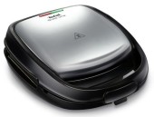 Sandwich-Maker Tefal SW341D12 Snack Time 2in1, 700W (Negru/Inox)