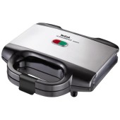 Sandwich-maker Tefal Ultracompact SM155212, 700W, placi antiaderente, maner izolat termic, negru/argintiu