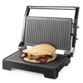 Sandwich si grill Taurus CRISPY & CO,1000W, 23x15cm, deschidere 90° si 180º, termostat, placa superioara basculanta (Inox)