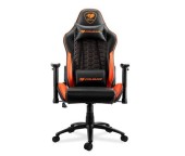 Scaun Gaming Cougar Outrider, Piele, Cadru metalic (Negru/Portocaliu)