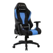 Scaun Gaming Inaza Alvis, reglabil (Negru/Albastru)