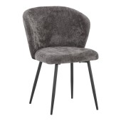 Scaun Karg antracit cu picioare din metal negru 57x62x80 cm