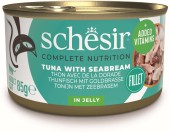 SCHESIR Conservă pentru pisici, cu Ton şi Doradă, în jeleu 85g