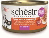 SCHESIR Conservă pentru pisici, cu Ton şi Dovleac, în supă 70g