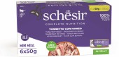 SCHESIR Pachet conserve pentru pisici, cu Ton şi Vită, în jeleu 6x50g