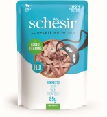 SCHESIR Plic hrană umedă pentru pisici, cu Ton, în jeleu 85g