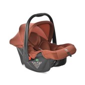 Scoica auto pentru copii, Lorelli Joy Ginger, I-size, R129, 0-15 Luni, maxim 13 Kg, 40-85 cm, functie de balansare, maner reglabil, husa detasabila si lavabila din fibre naturale