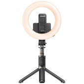 Selfie Stick Pliabil cu Ring Light si Trepied - Yesido (SF12) - Black