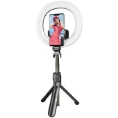 Selfie stick/statyw Puluz z lampą pierścieniową LED