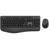 Serioux Kit wireless tastatura + mouse Serioux, office, design ergonomic, Negru