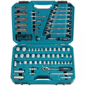 Set 120 accesorii Makita E-06616, cheie clichet, chei tubulare, cheie bujii, biti, adaptor biti, prelungitor adaptor biti