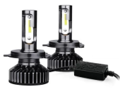 Set 2 Lampi LED V80 H4 auto canbus cu doua faze putere 200W temperatura 6000K