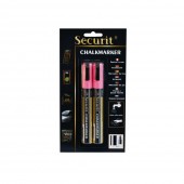SET 2 MARKERE CU CRETA ROZ VERMES