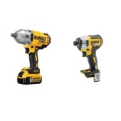 Set 2 masini de insurubat cu impact DeWalt MET-14078, 2 baterii Li-Ion, 18 V, 5.0 Ah, 2 valize (Galben/Negru)