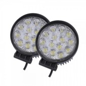 Set 2 Proiectoare LED Rotunde 14 LED uri 35mm 42W SLIM