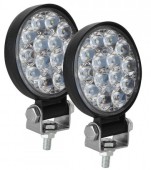 Set 2 Proiector ROTUND 14 LED 12v-24v 42w lumina alba 6000k SLIM