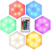 Set 2 Set 3 Lampi HEXAGON RGB cu TELECOMANDA si senzor TACTIL